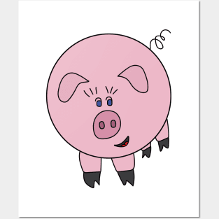 Cute Chubby Pig Posters and Art